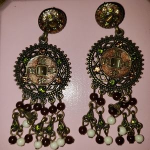 Vintage costume earrings 2 1/2 "